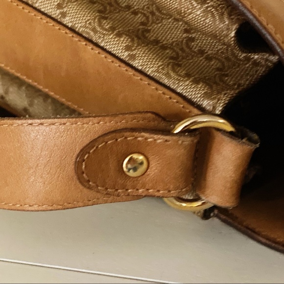 Céline Macadam Leather and Canvas Crossbody Bag - Picture 15 of 16